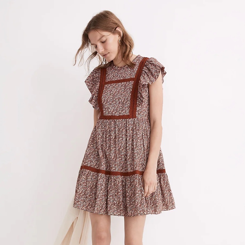 Madewell Flutter-Sleeve Mini Dress